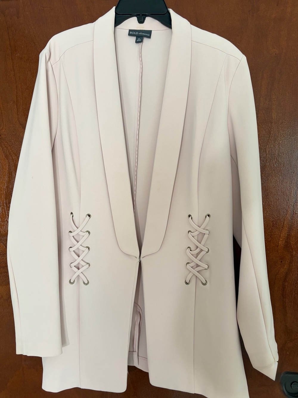 BOLD elements Soft Blush Lace-Up Blazer